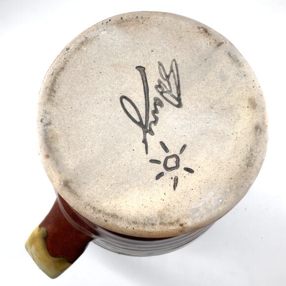 Susan Davey Studio Pottery Pitcher 10" Multicolor Glaze Handmade - Picture 6 of 6